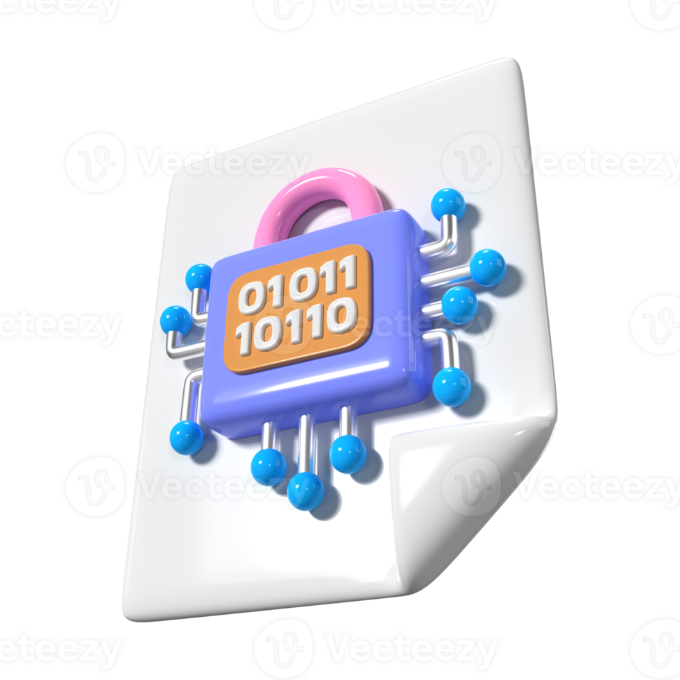 Encryption 3D Illustration Icon png