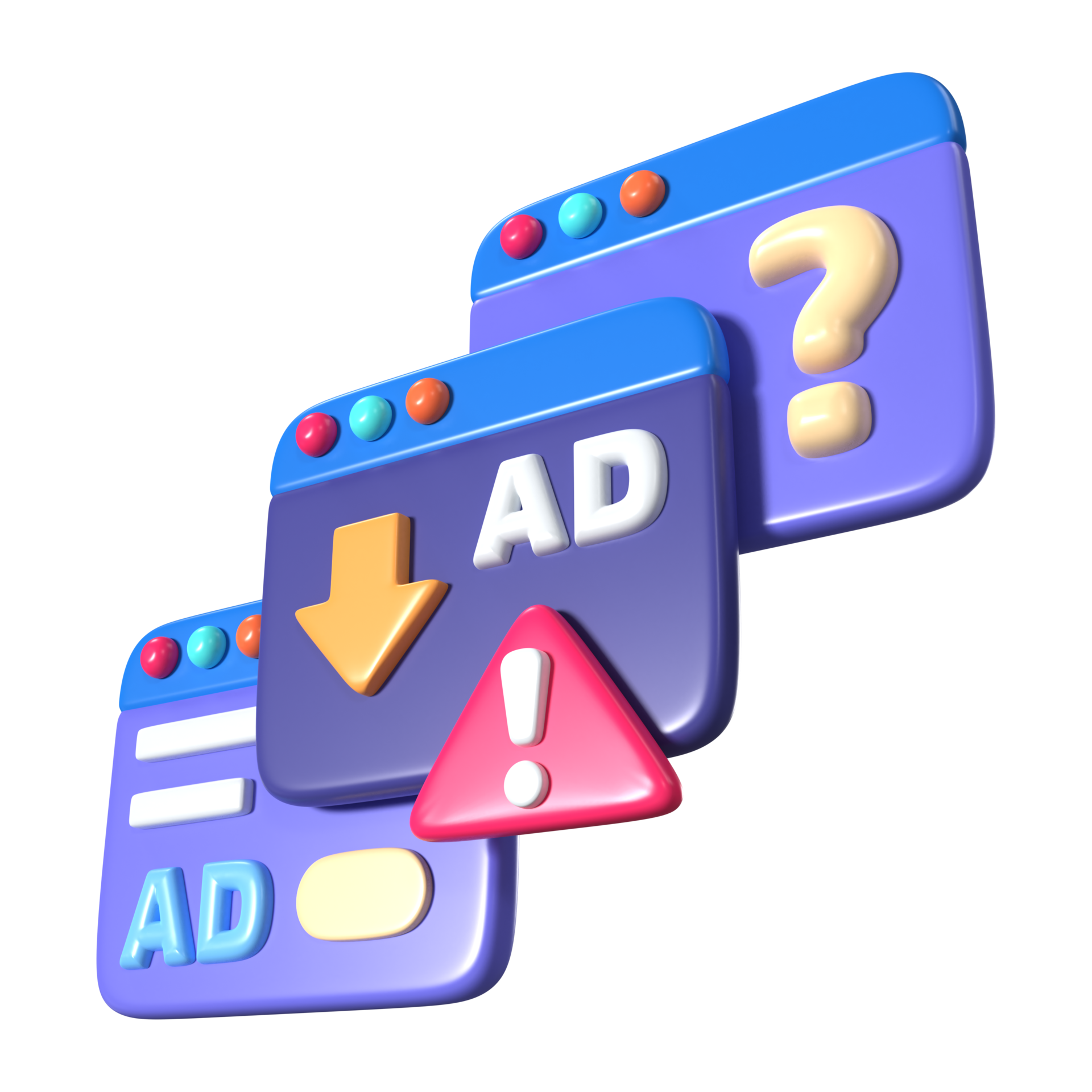 Adware 3d illustration icon 41638992 png