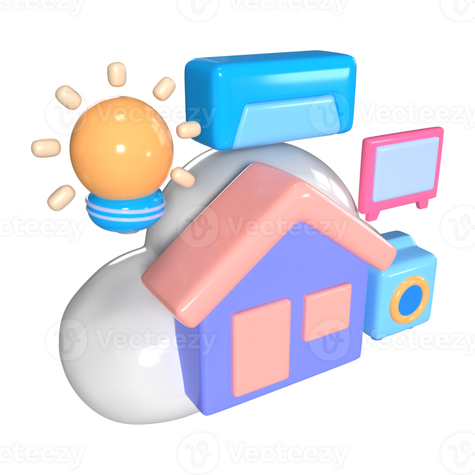 iot 3d illustration icône png