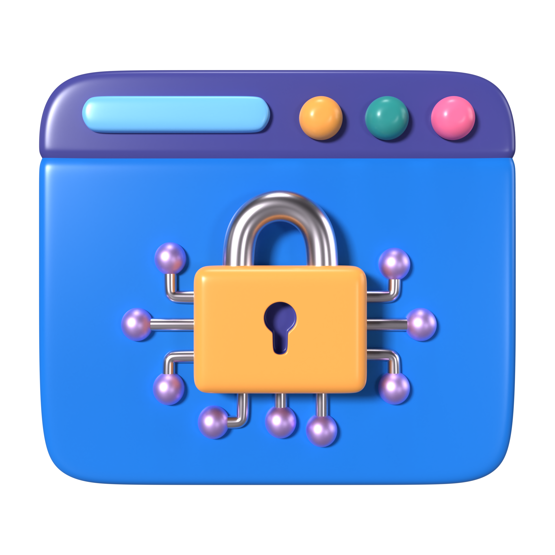Encryption 3D Illustration Icon 41638998 PNG