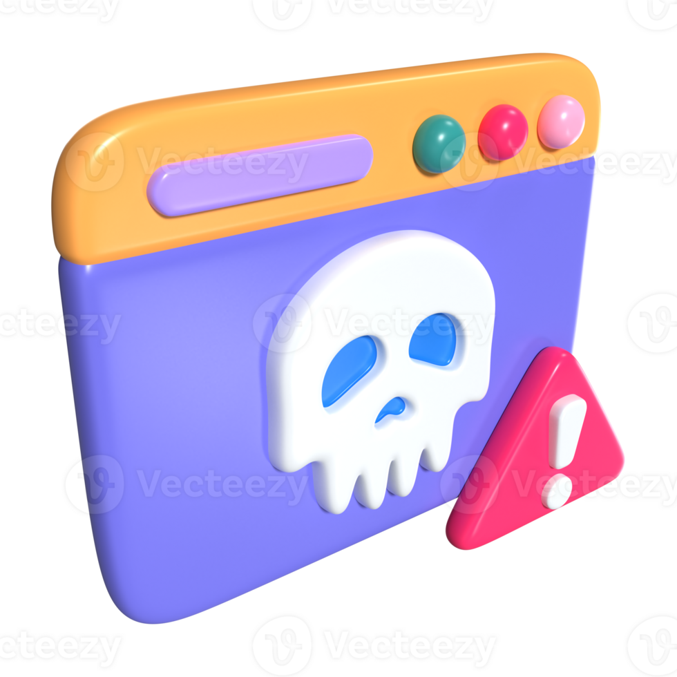 Malware 3D Illustration Icon png