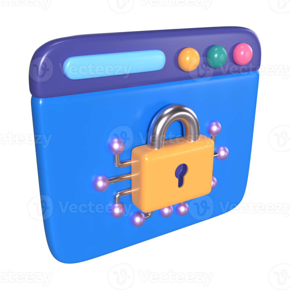 Encryption 3D Illustration Icon png