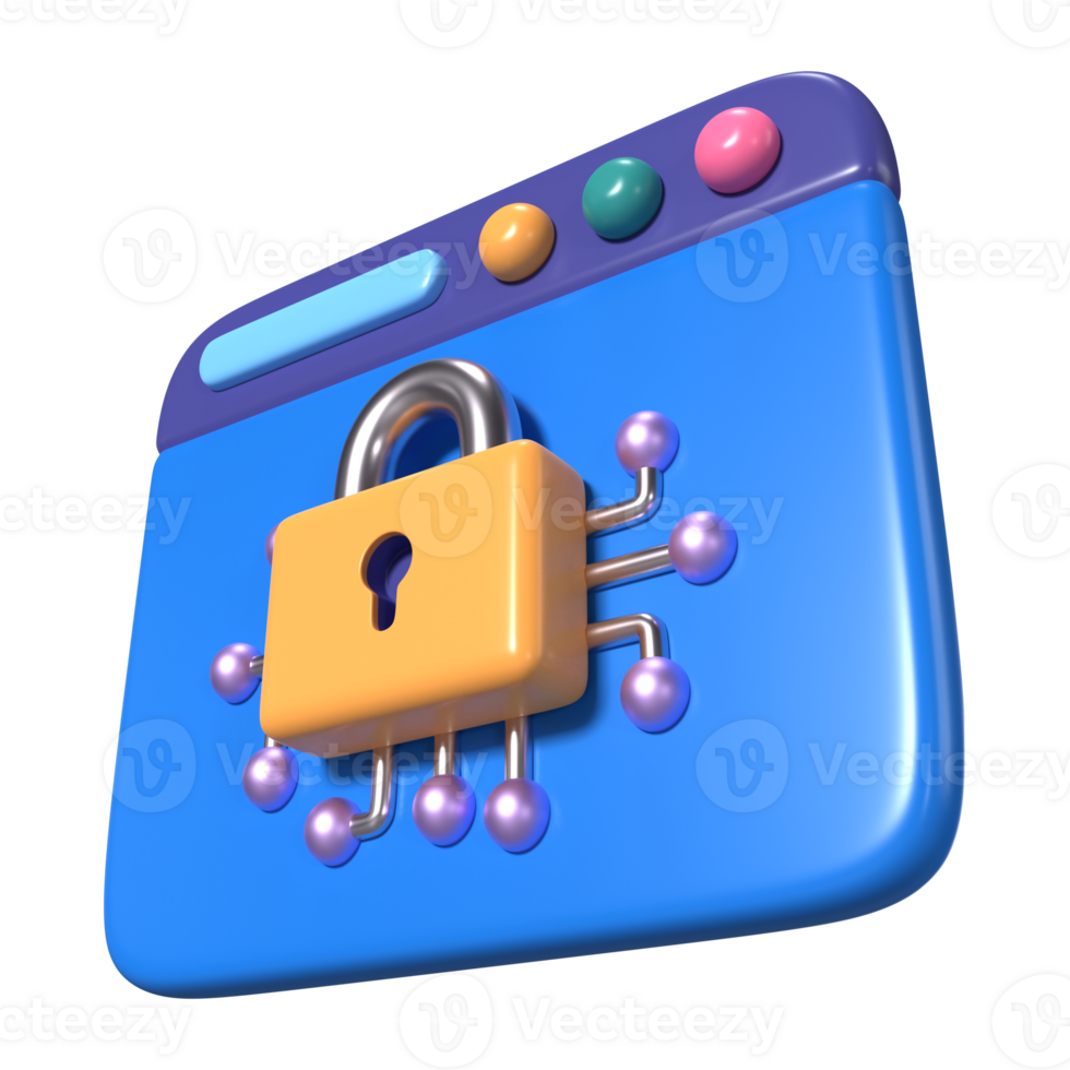 Encryption 3D Illustration Icon png