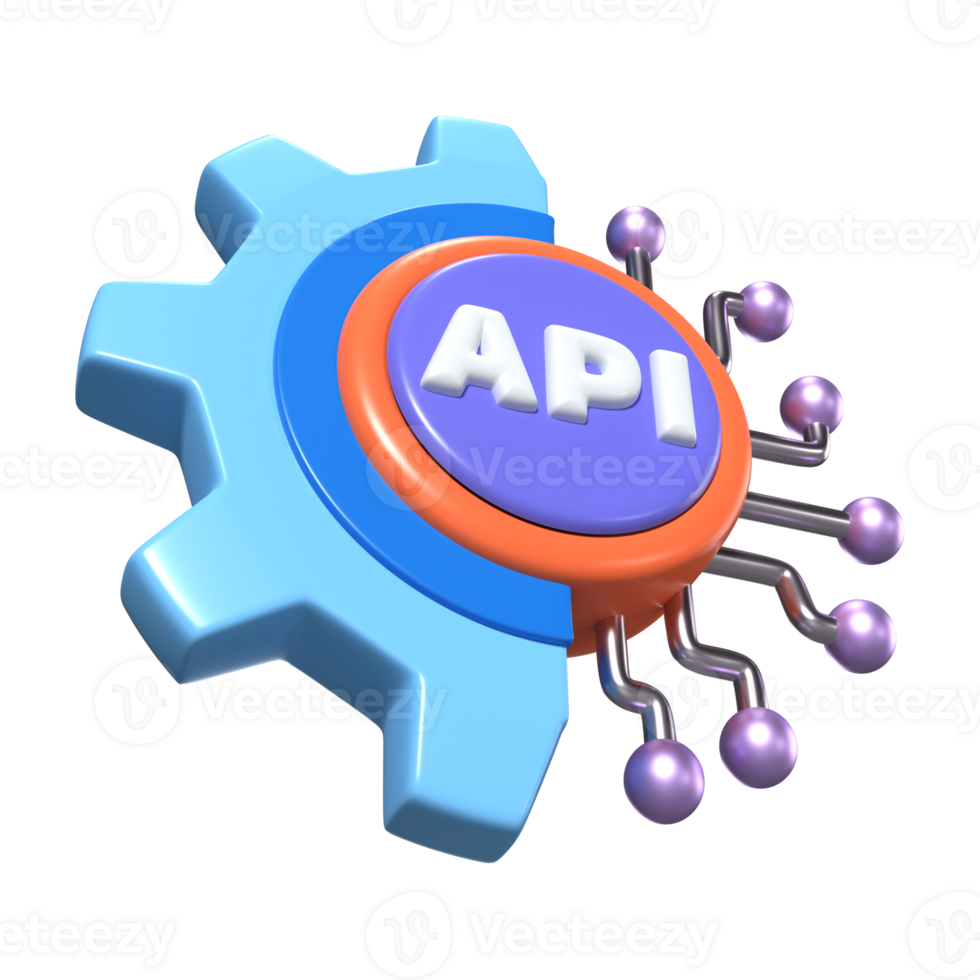 API 3D Illustration Icon png