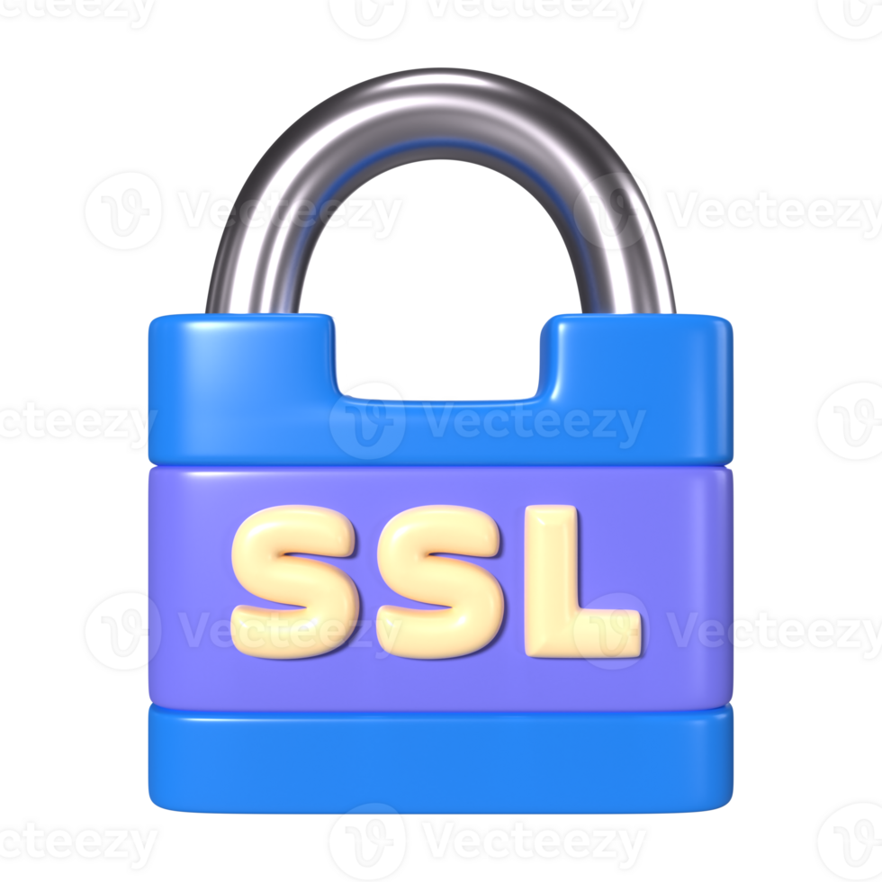 ssl 3d ilustração ícone png