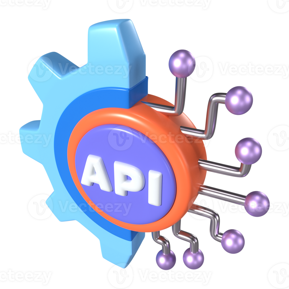 API 3D Illustration Icon png