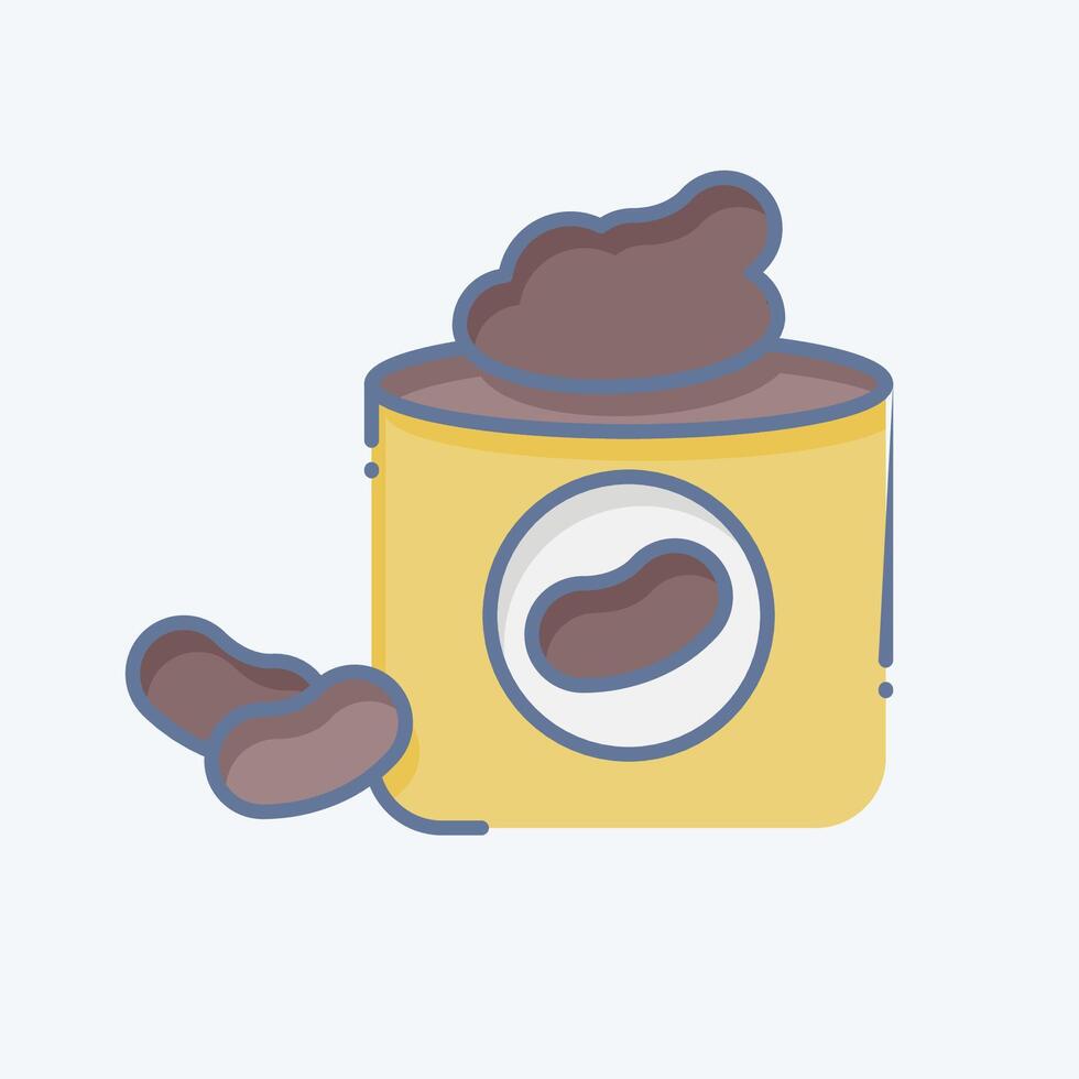 Icon Beans. related to Qatar symbol. doodle style. simple design illustration. vector