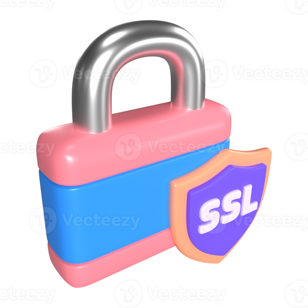 ssl 3d ilustración icono png