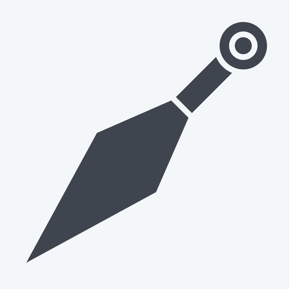 Icon Kunai. related to Japan symbol. glyph style. simple design illustration. vector
