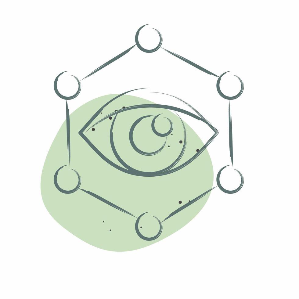 Icon Vision. related to Social Network symbol. Color Spot Style. simple design illustration vector