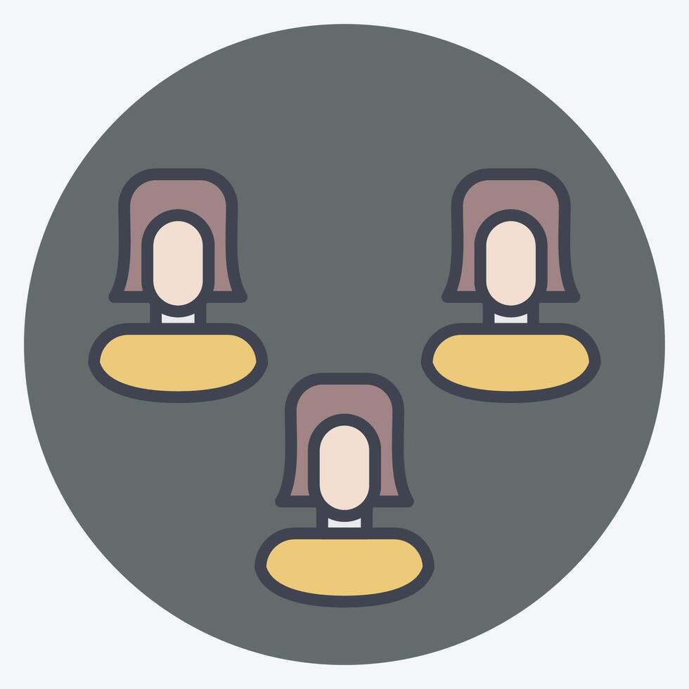 Icon Poll. related to Social Network symbol. color mate style. simple design illustration vector