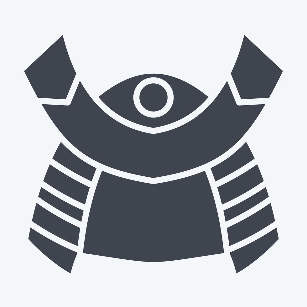 Icon Samurai. related to Japan symbol. glyph style. simple design illustration. vector