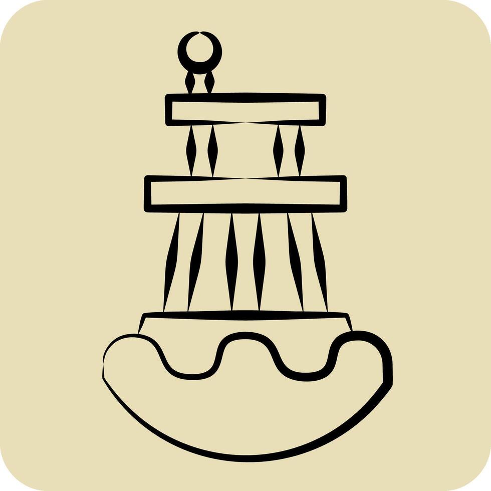 Icon Water Buoy. related to Diving symbol. hand drawn style. simple design illustration vector