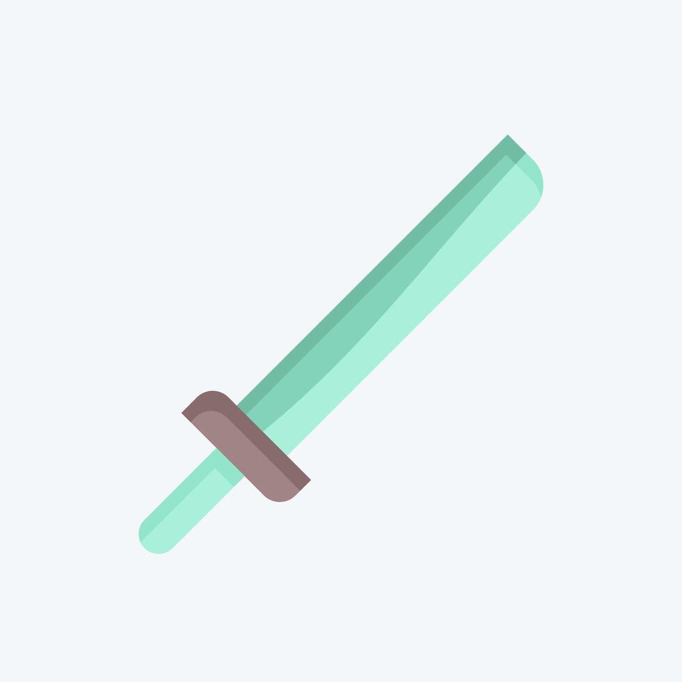 Icon Katana. related to Japan symbol. flat style. simple design illustration. vector