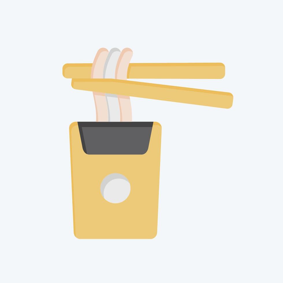 Icon Noodles. related to Japan symbol. flat style. simple design illustration. vector
