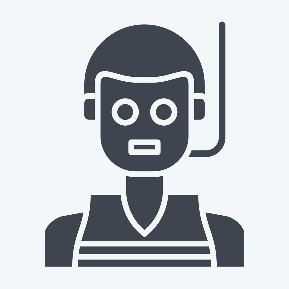 Icon Life Jacket. related to Diving symbol. glyph style. simple design illustration vector