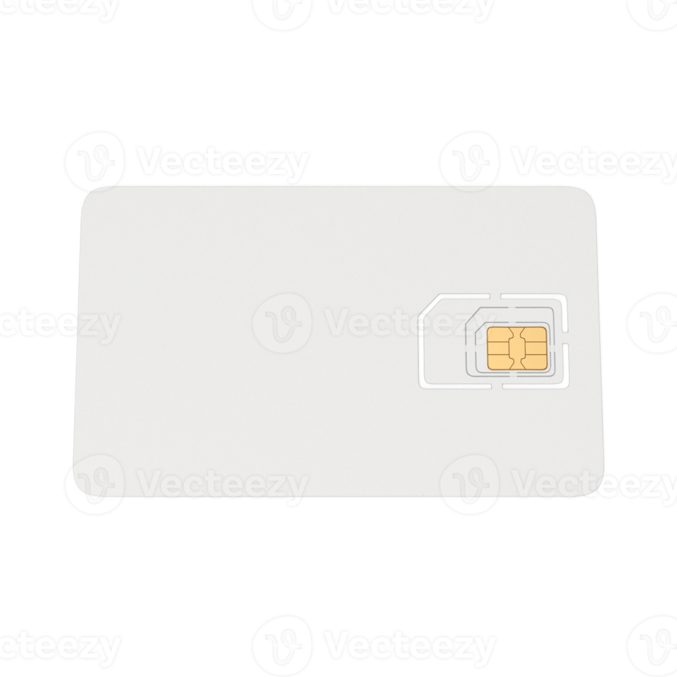 sjabloon voor mobiel communicatie bedrijf identiteit met mini, micro, en nano telefoon sim kaart en microchip houder, realistisch 3d illustratie geïsoleerd Aan achtergrond. communicatie technologie png