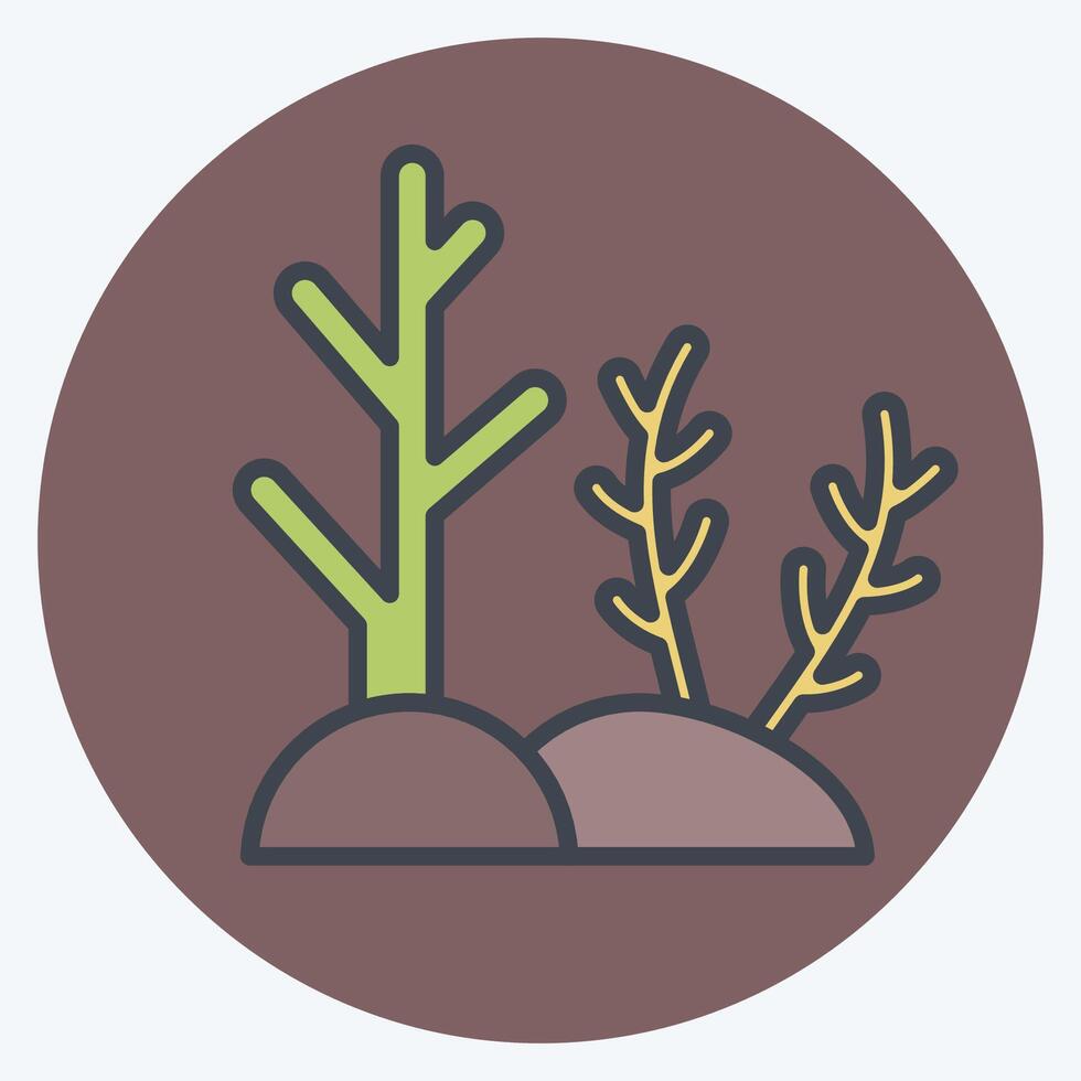 Icon Ocean. related to Diving symbol. color mate style. simple design illustration vector