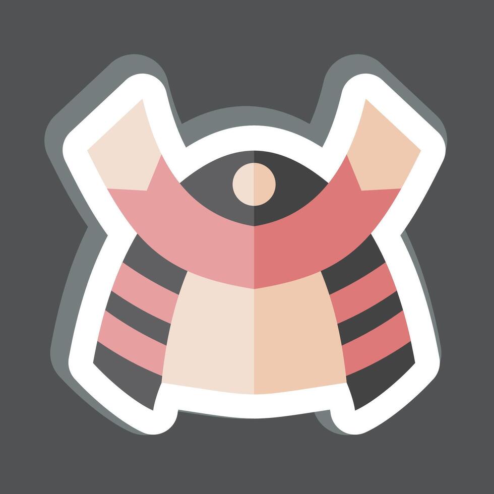 Sticker Samurai. related to Japan symbol. simple design illustration. vector