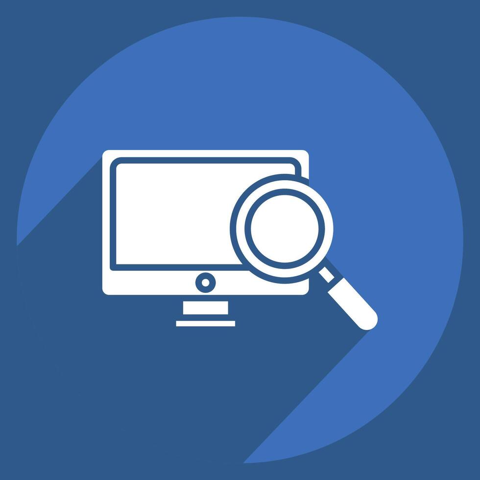 Icon Scan. related to Social Network symbol. long shadow style. simple design illustration vector