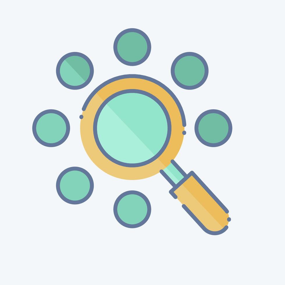 Icon Search. related to Social Network symbol. doodle style. simple design illustration vector