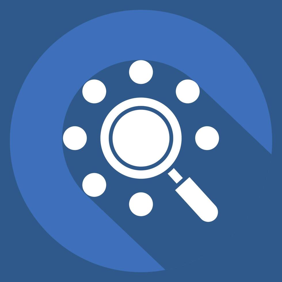 Icon Search. related to Social Network symbol. long shadow style. simple design illustration vector