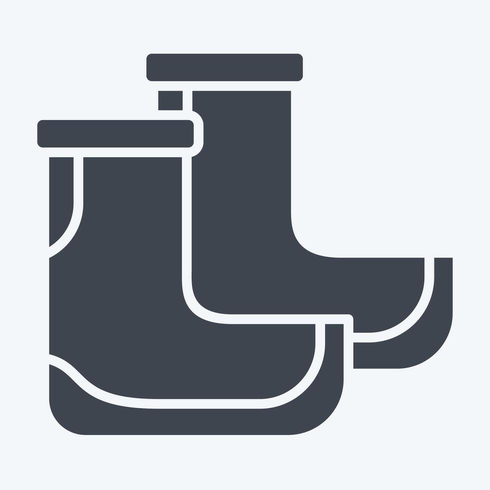 icono botas. relacionado a buceo símbolo. glifo estilo. sencillo diseño ilustración vector