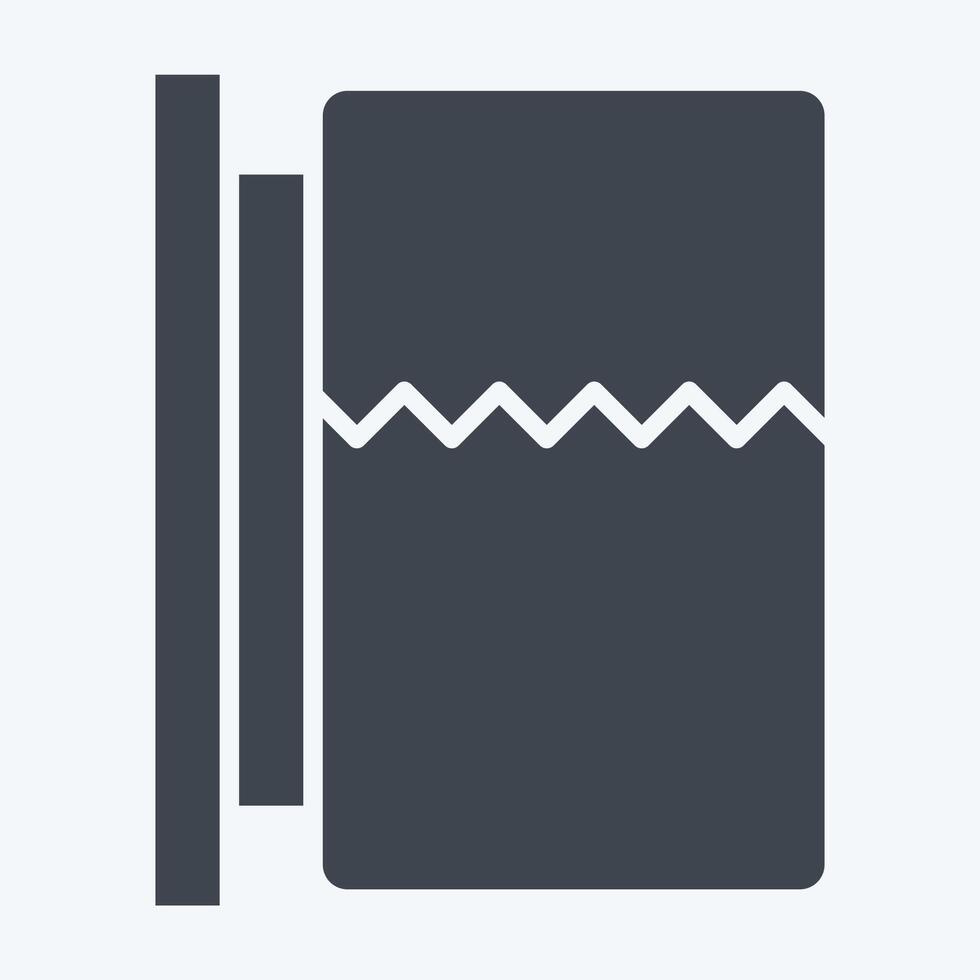 Icon National Flag. related to Qatar symbol. glyph style. simple design illustration. vector