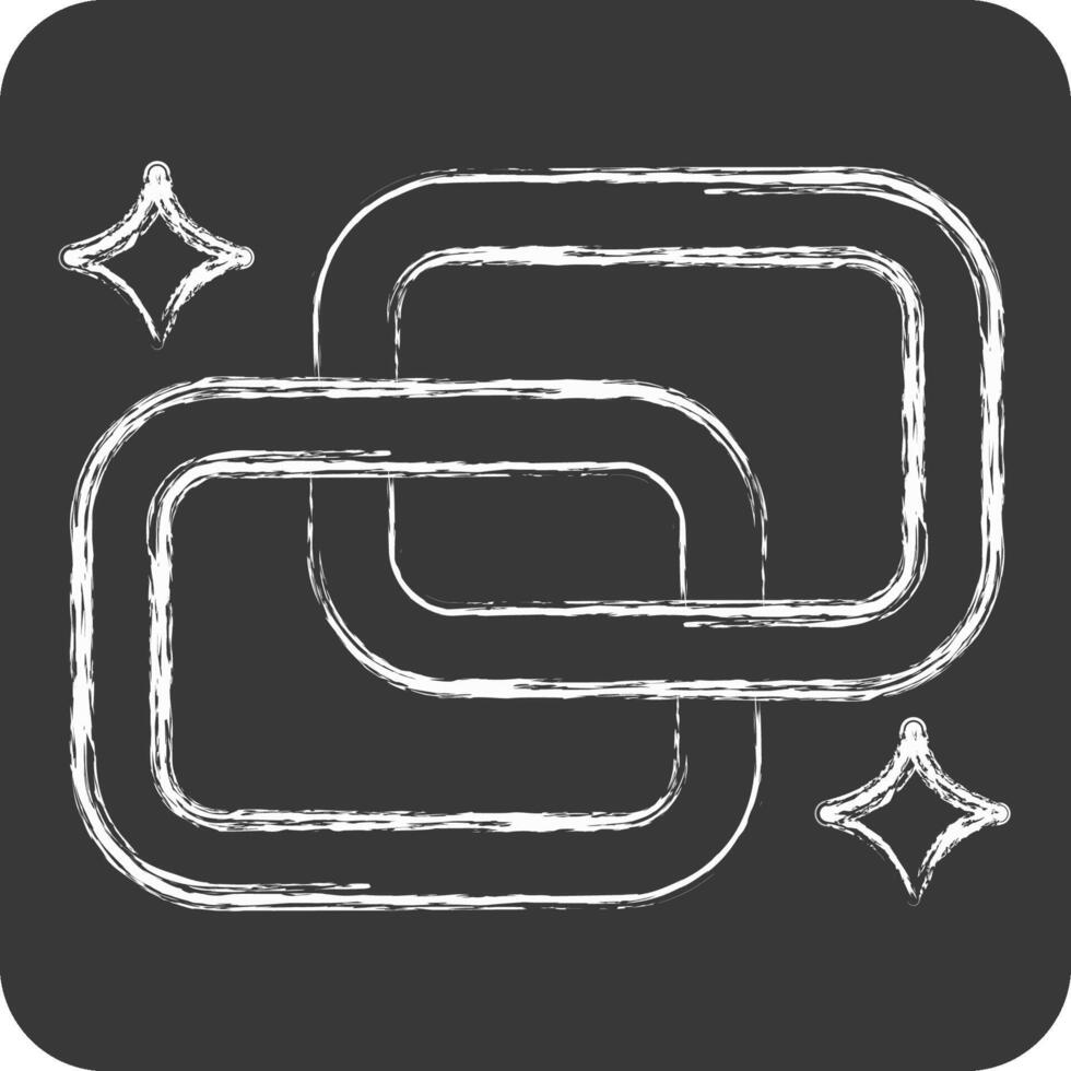 Icon Link. related to Social Network symbol. chalk Style. simple design illustration vector