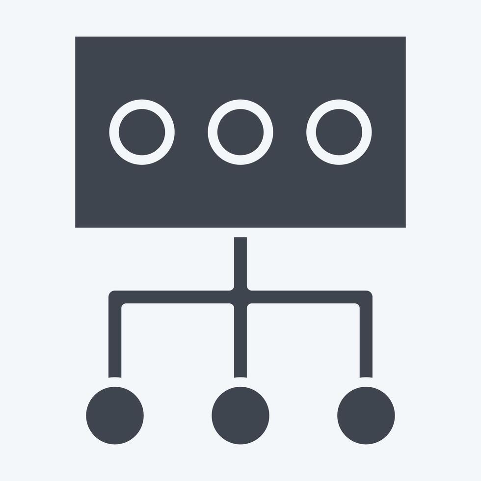 Icon Data. related to Social Network symbol. glyph style. simple design illustration vector