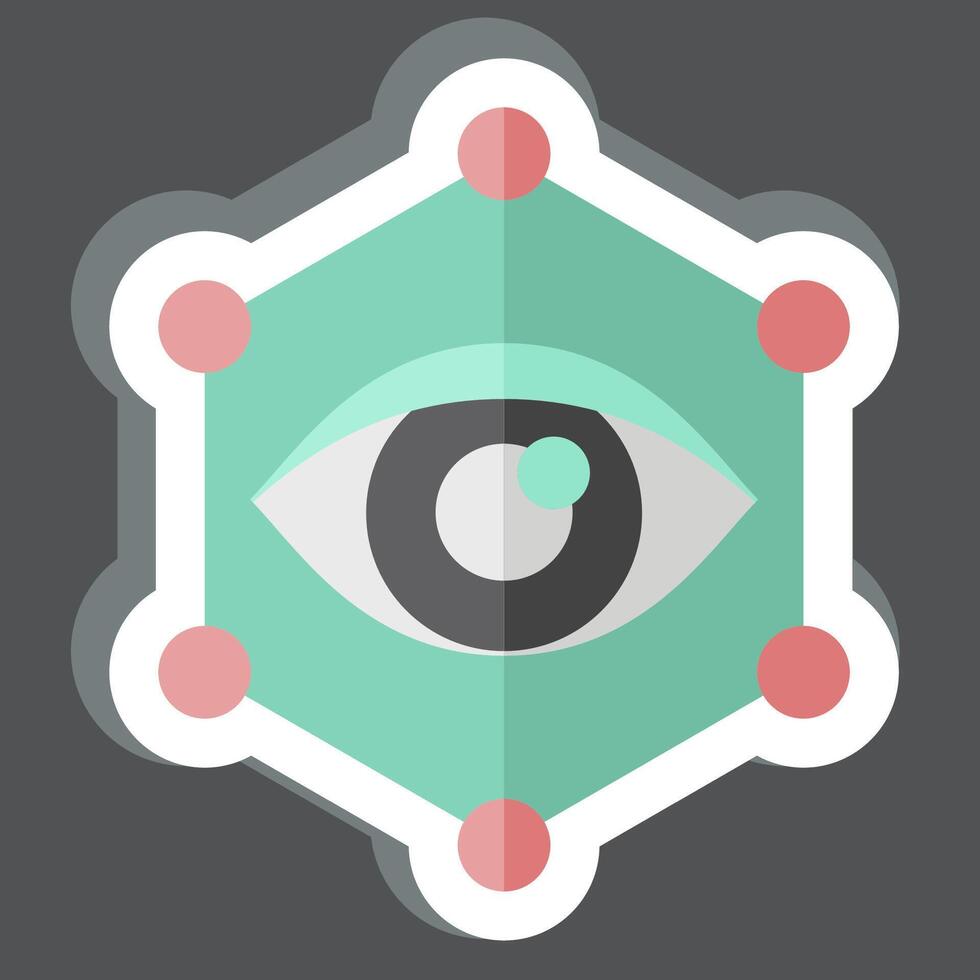 Sticker Vision. related to Social Network symbol. simple design illustration vector