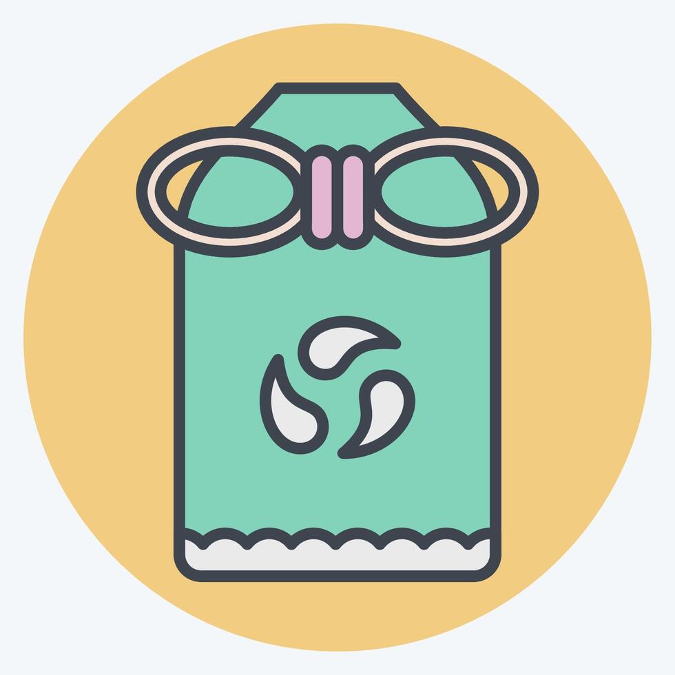 Icon Omamori. related to Japan symbol. color mate style. simple design illustration. vector