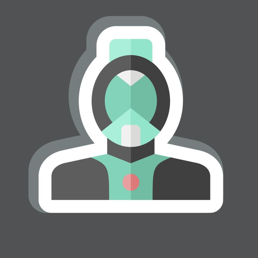 Sticker Diving Mask. related to Diving symbol. simple design illustration vector