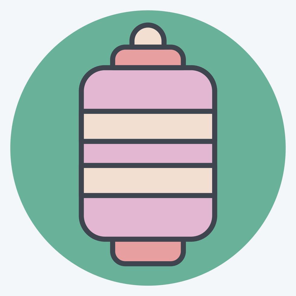 Icon Paper Lantern. related to Japan symbol. color mate style. simple design illustration. vector