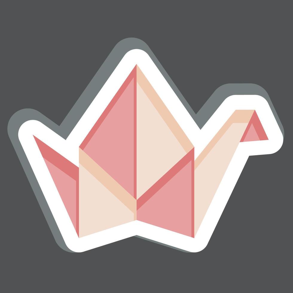 Sticker Origami. related to Japan symbol. simple design illustration. vector