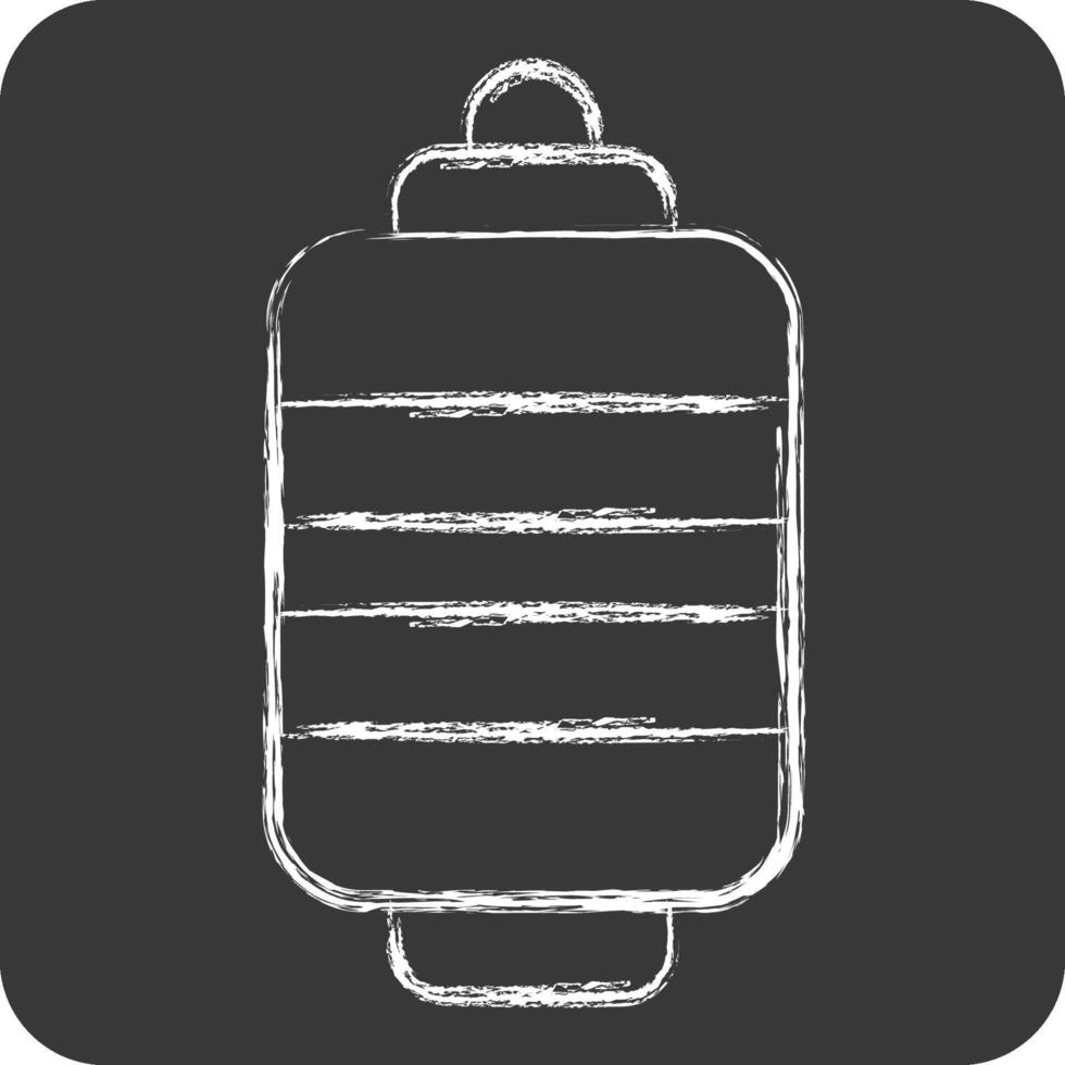 Icon Paper Lantern. related to Japan symbol. chalk Style. simple design illustration. vector