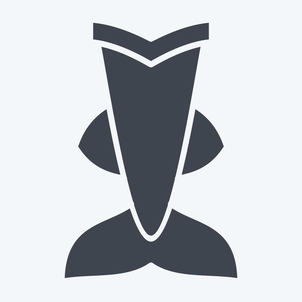 Icon Mermaid Vail Diving. related to Diving symbol. glyph style. simple design illustration vector