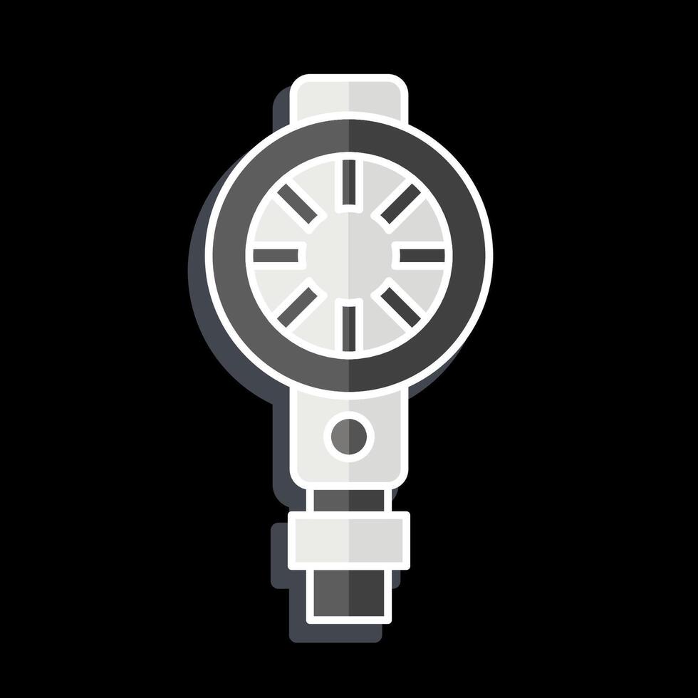 Icon Sherwood Gauge. related to Diving symbol. glossy style. simple design illustration vector