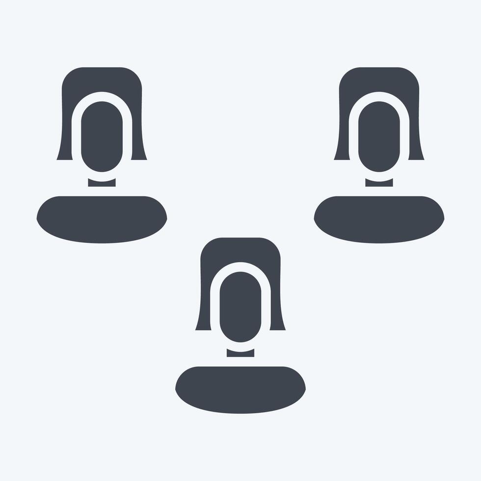 Icon Poll. related to Social Network symbol. glyph style. simple design illustration vector