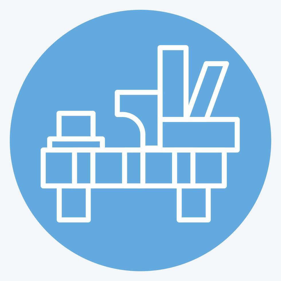 Icon Oil. related to Qatar symbol. blue eyes style. simple design illustration. vector