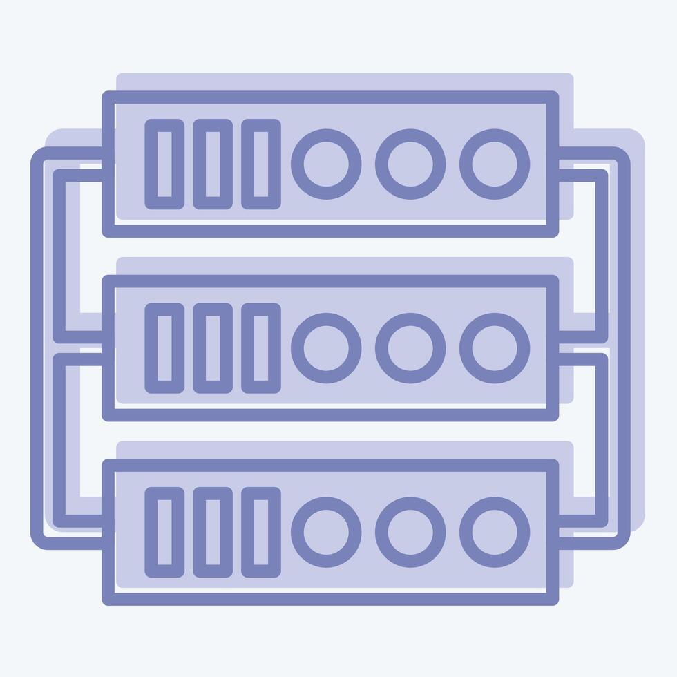 Icon Server. related to Social Network symbol. - two tone style. simple design illustration vector