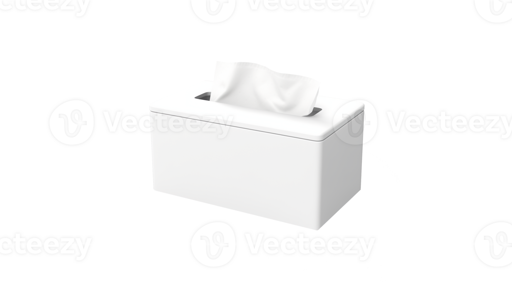 AI generated Blank tissue box mockup cut out. Isolated mockup of tissue box png