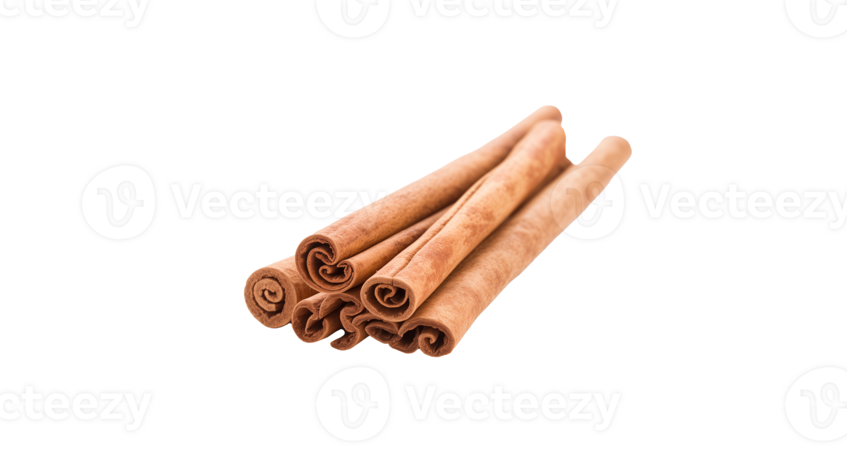 AI generated Cinnamon stick cut out. Isolated cinnamon on transparent background png