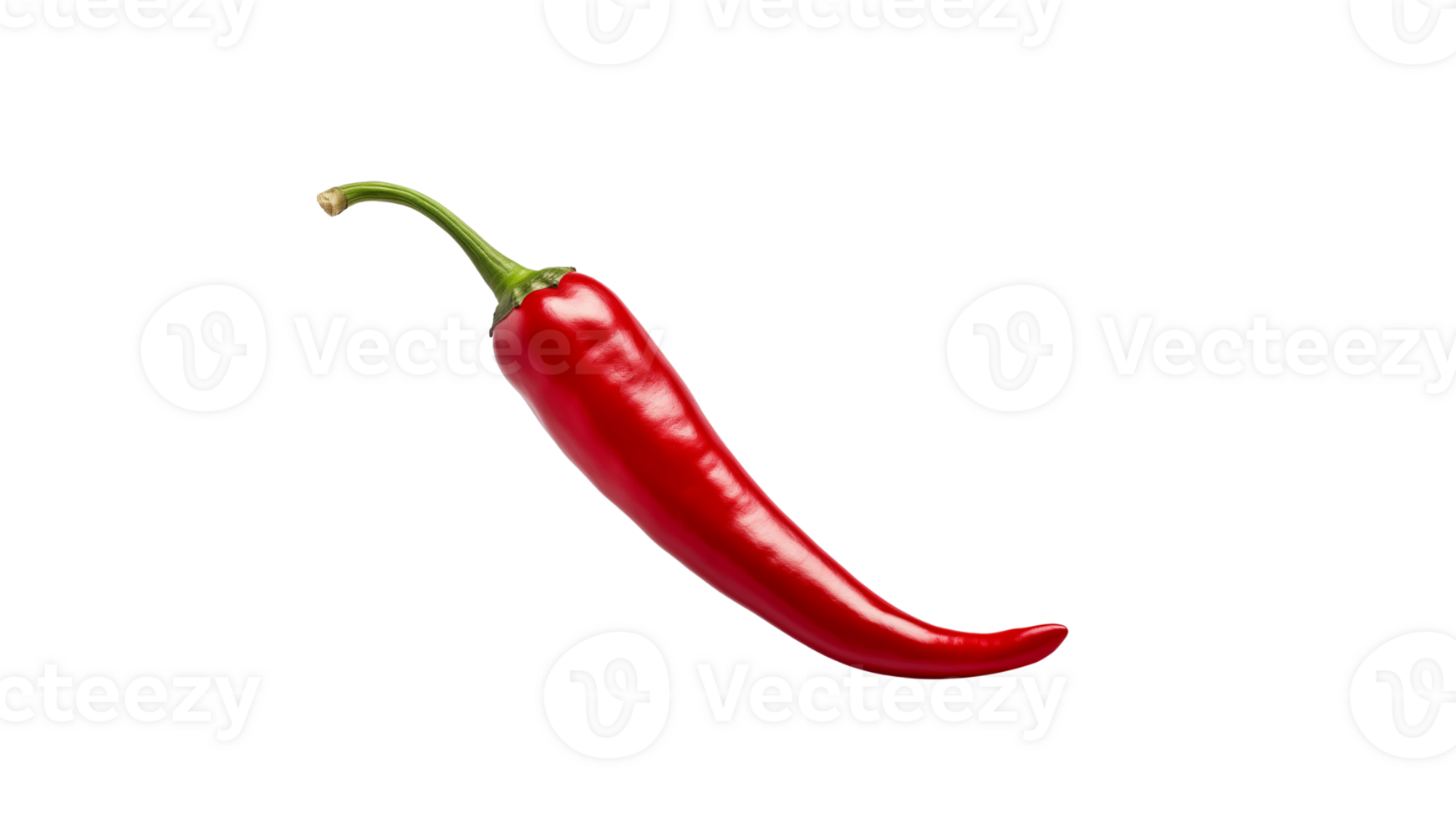 AI generated Isolated red chili pepper cut out. Chili pepper vegetable on transparent background png