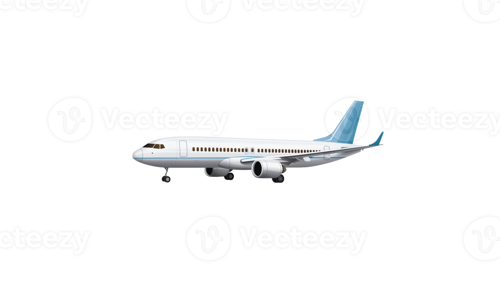 AI generated Realistic plane cut out. Isolated plane craft on transparent background png