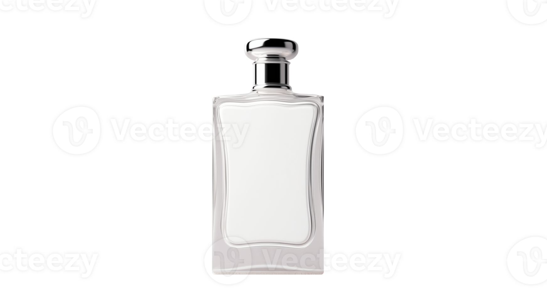 AI generated Perfume glass bottle cut out. Transparent perfume fragrance bottle cutout png