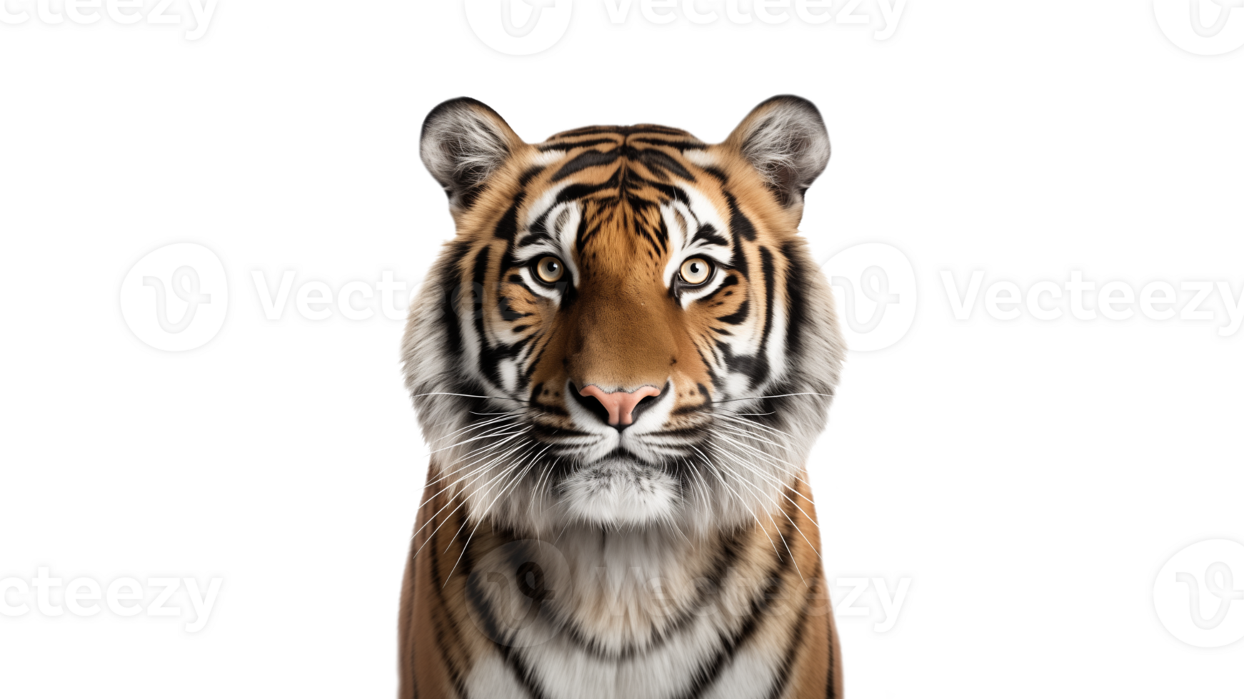 AI generated Tiger animal cut out. Isolated tiger animal on transparent background png