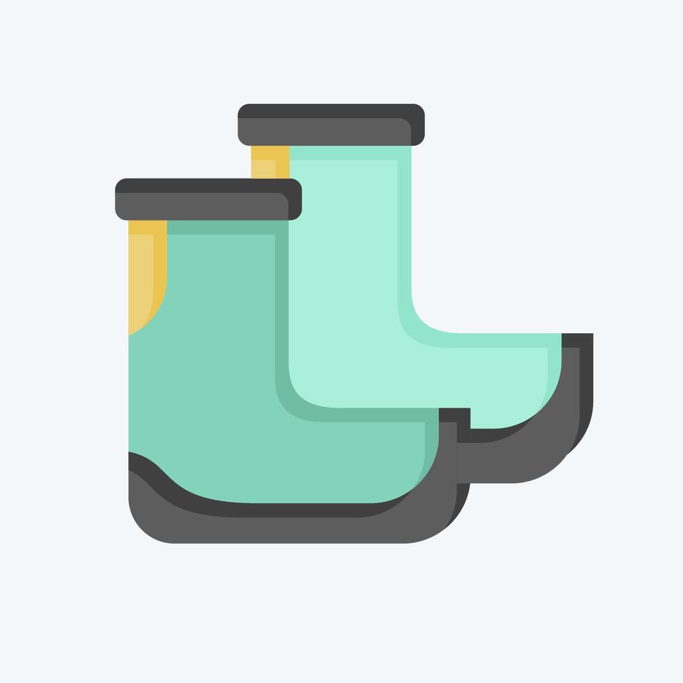 Icon Boots. related to Diving symbol. flat style. simple design illustration vector