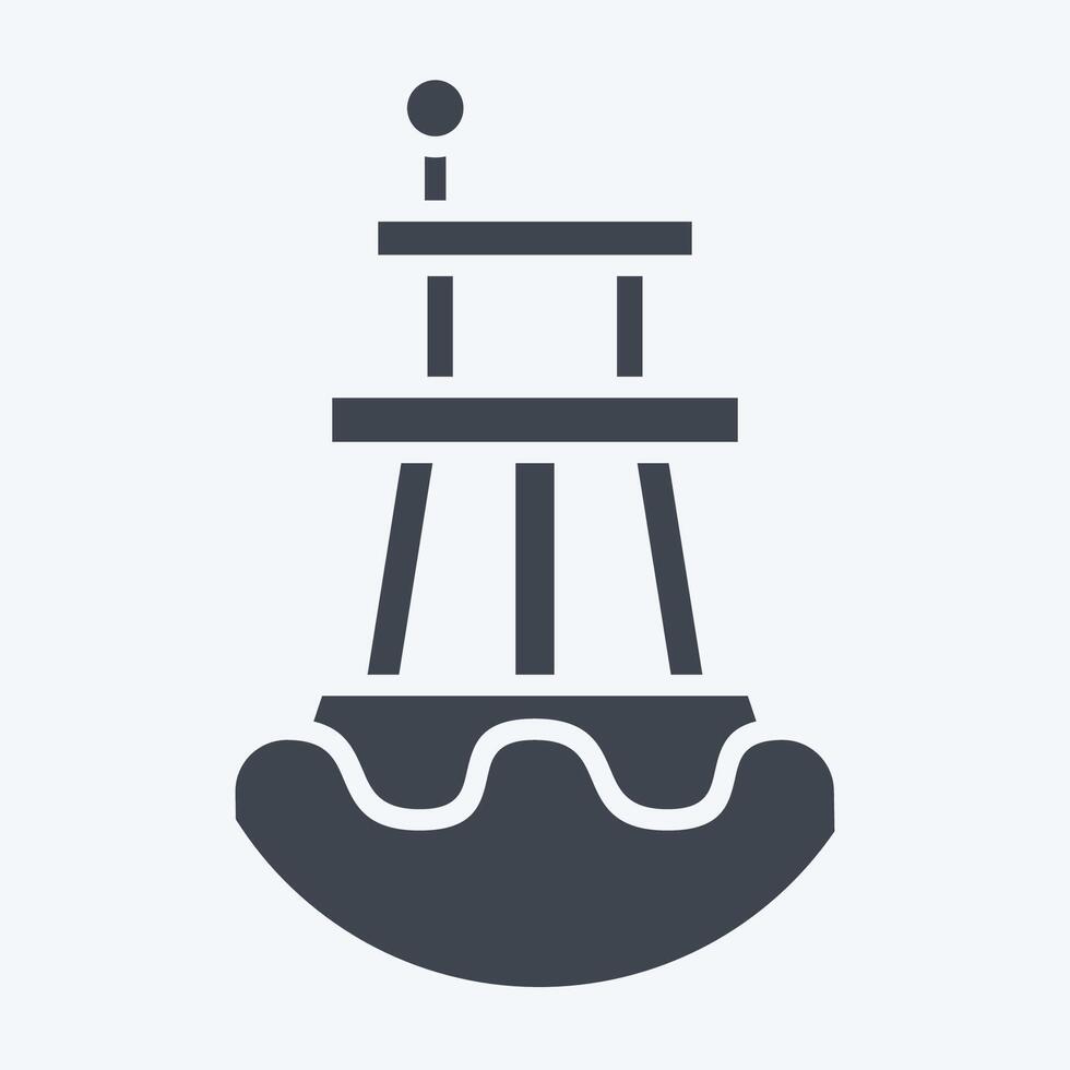 Icon Water Buoy. related to Diving symbol. glyph style. simple design illustration vector