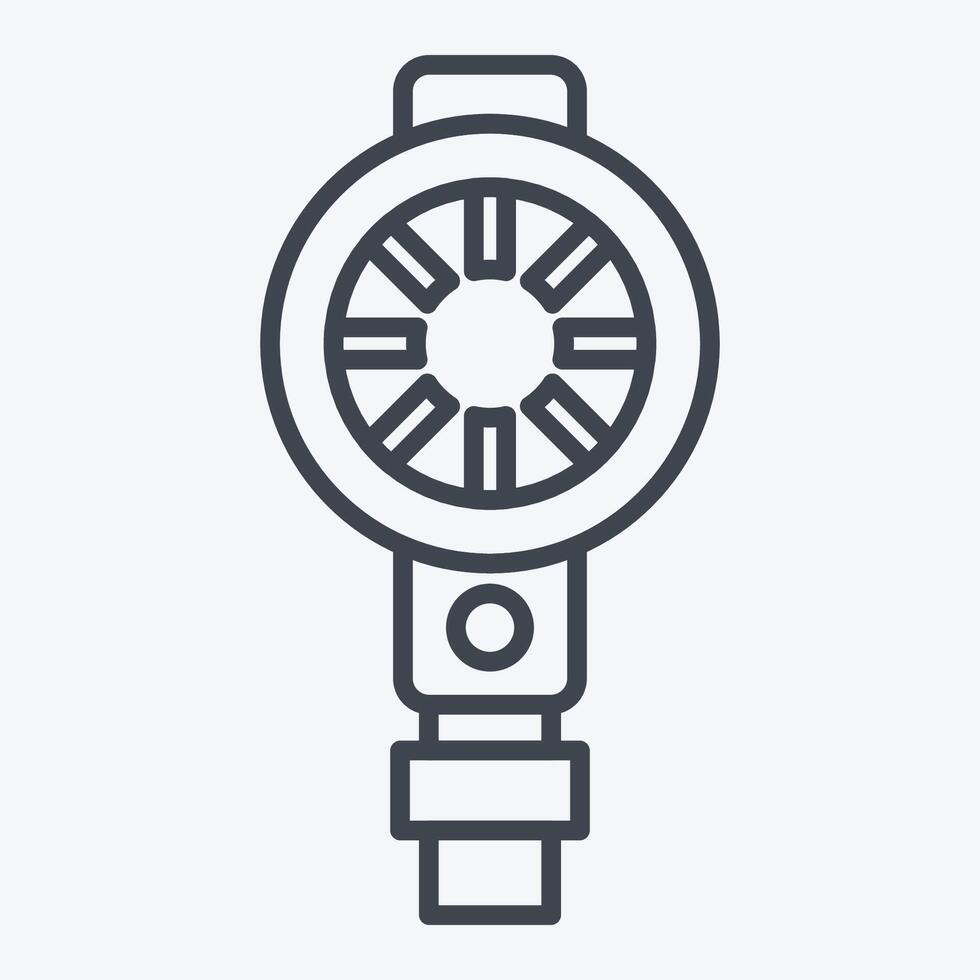 Icon Sherwood Gauge. related to Diving symbol. line style. simple design illustration vector